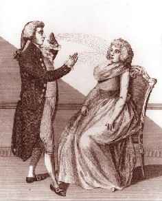 Franz Anton Mesmer demonstrates magnetic healing with mesmeric passes.